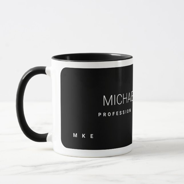 Profession moderne Nom commercial Café noir Mug (Gauche)