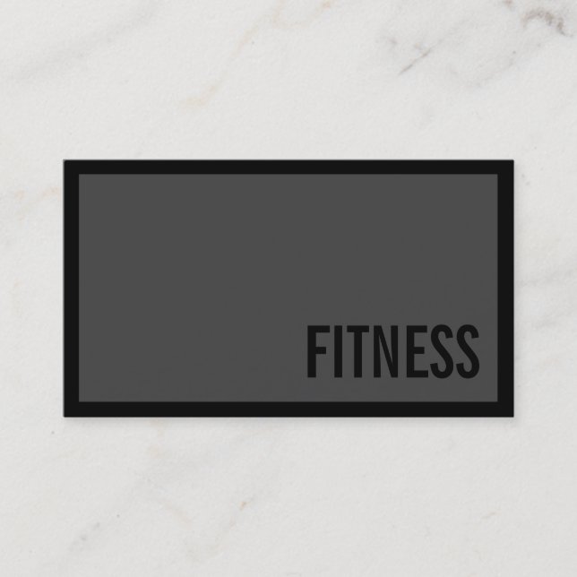 Professional Grey Fitness Carte de visite sportif (Devant)