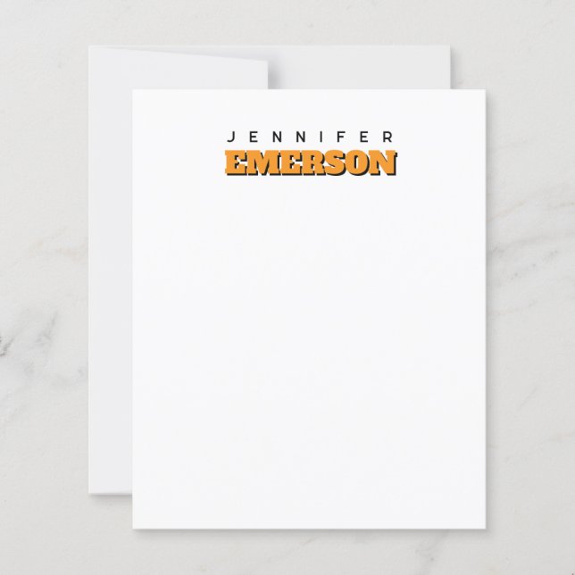 Professional minimalist modern plain name (Devant)