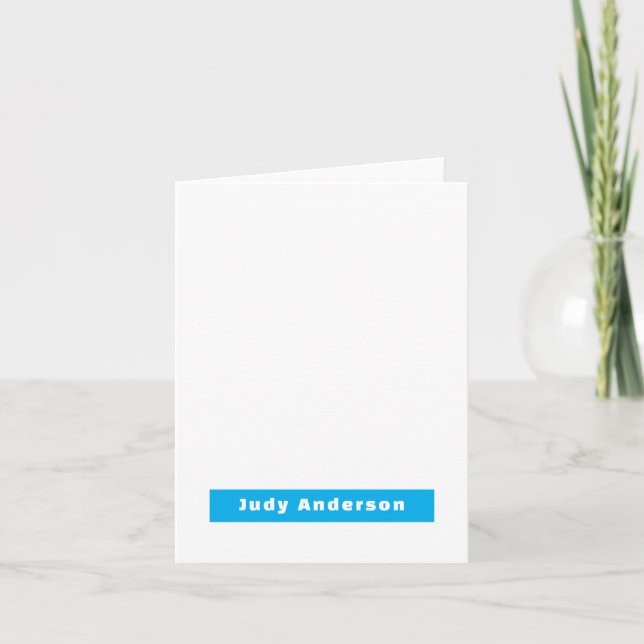 Professional Plain Modern Elegant Name Blue White (Devant)