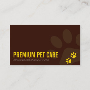 PROFESSIONNEL CARTE DE VISITE soins animal jaune