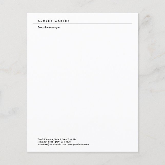 Professionnel élégant blanc clair minimaliste mode (Devant)
