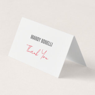 Professionnel élégant moderne minimaliste merci