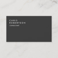 Professionnel gris foncé Carte de visite simple