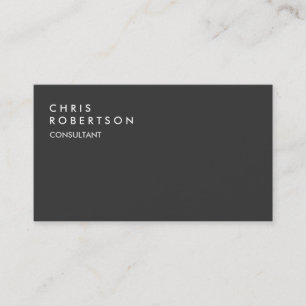 Professionnel gris foncé Carte de visite simple