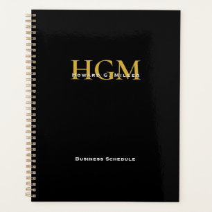 Professionnel Simple Noir Or 3 Lettre Monogramme