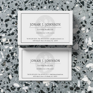 Professionnel vétérinaire   Carte de visite de mâc