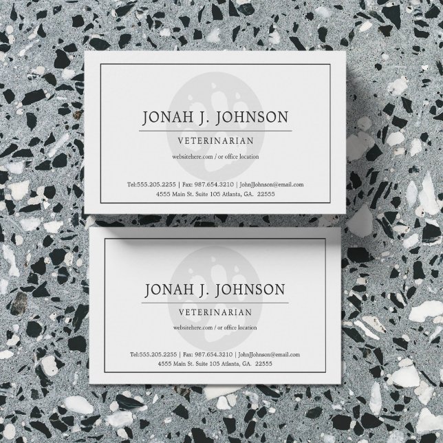 Professionnel vétérinaire | Carte de visite de mâc (Créateur téléchargé)