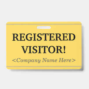 Professionnel "VISITEUR INSCRIT!" Badge