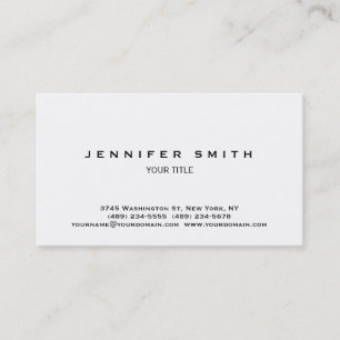 Professsional Moderne Carte de visite blanc clair