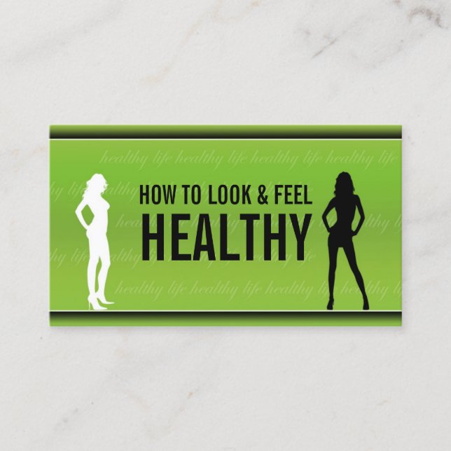 Profil de femme noire et blanche Santé Carte verte (Devant)