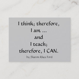 Profil de l'enseignant/de l'éducation - Carte de v