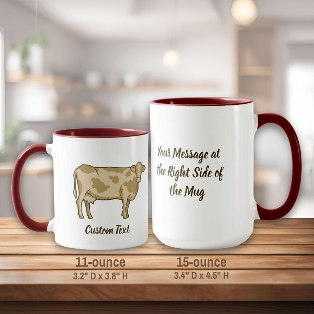 Profil de vache Café Mug (Créateur téléchargé)
