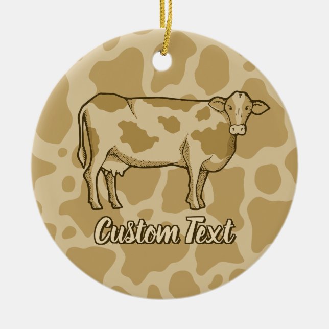 Profil de vache Ornement en céramique (Devant)