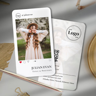 Profil Instagram simple Photo Carte de visite blan