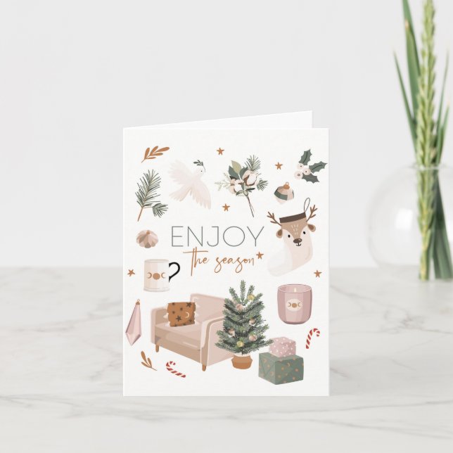 Profitez de la carte de Noël de la saison (Devant)