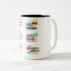 Profitez de l'été&Bonjour Sun&Summer Ice Cream Mug