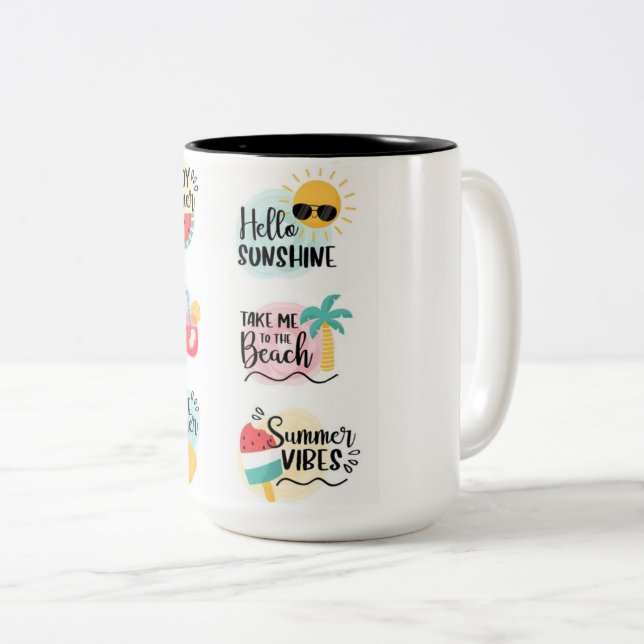 Profitez de l'été&Bonjour Sun&Summer Ice Cream Mug (Devant droit)