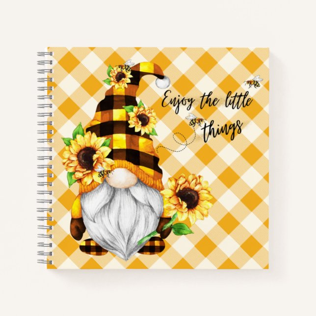Profitez de Little Things Sunflower Gnome Journal (Devant)