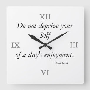 Profitez de votre horloge murale de message inspir
