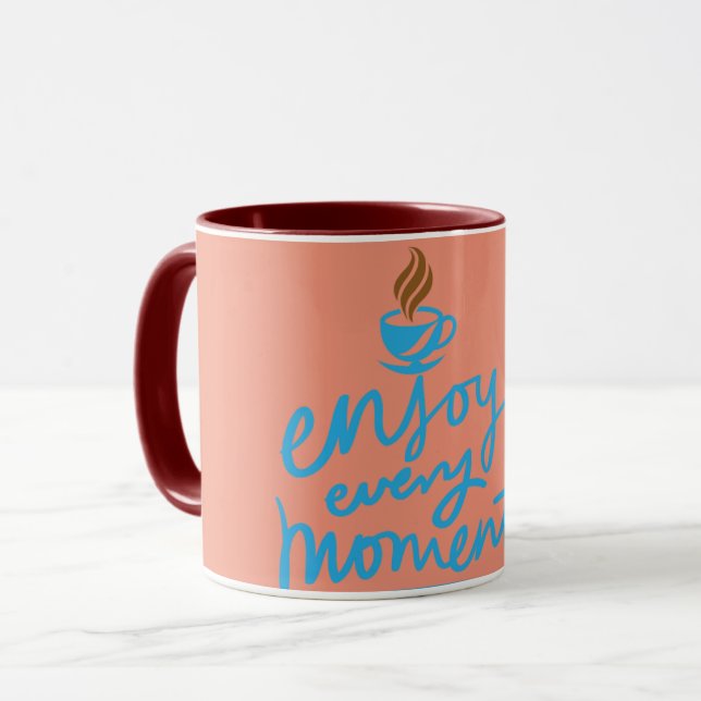 "Profitez de votre instant" Café Cup Design Mug (Devant gauche)