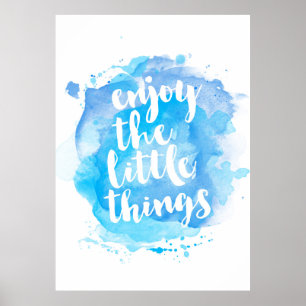 Profitez des petites choses aquarelle poster