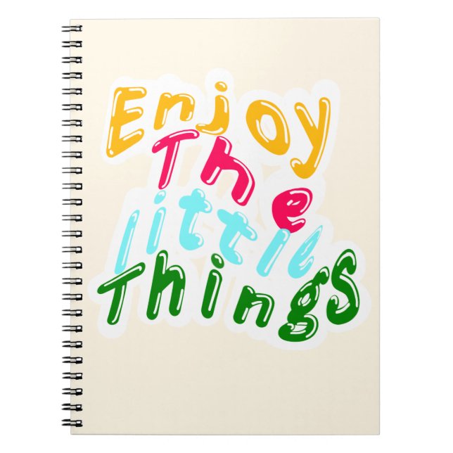 Profitez des Petites Choses Cahier de typographie  (Devant)