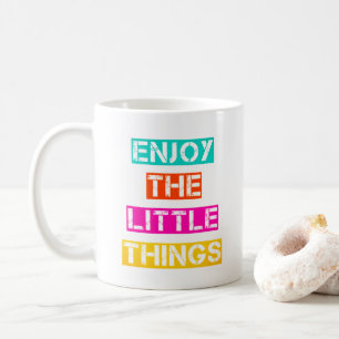 Profitez des petites choses - Mug coloré rétro