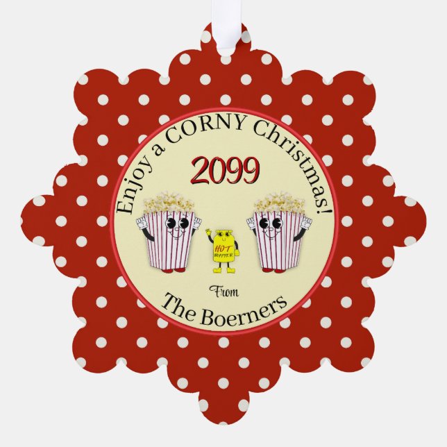 Profitez D'Un Noël Marron ! Carte d'ornement Popco (Verso)