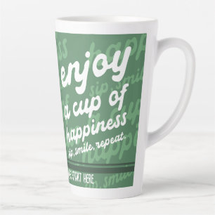 Profitez d'une coupe de bonheur Mug de latte mot