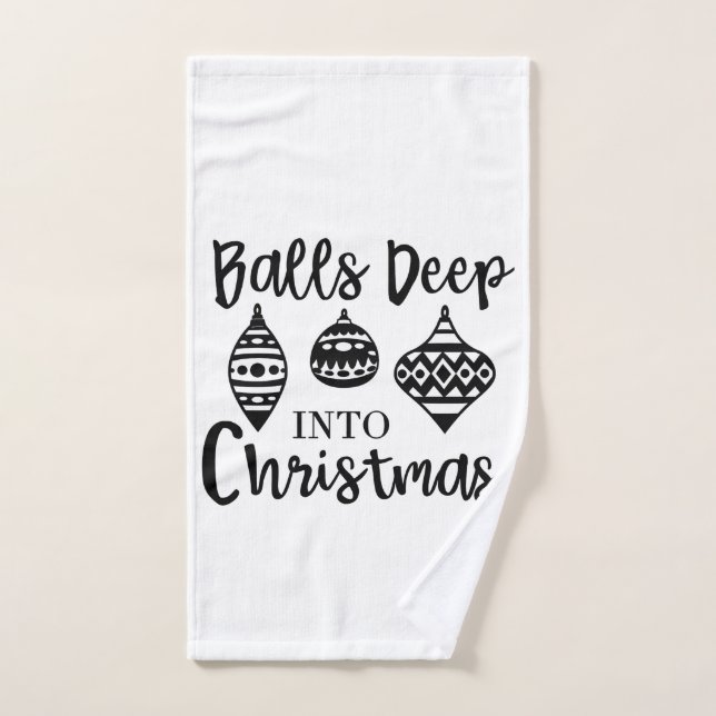 Profondément dans Noël, drôle de Noël Xmas  (Serviette à main)