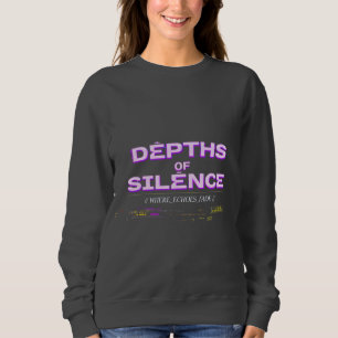Profondeurs de Silence   Sweatshirt Violet Glitch