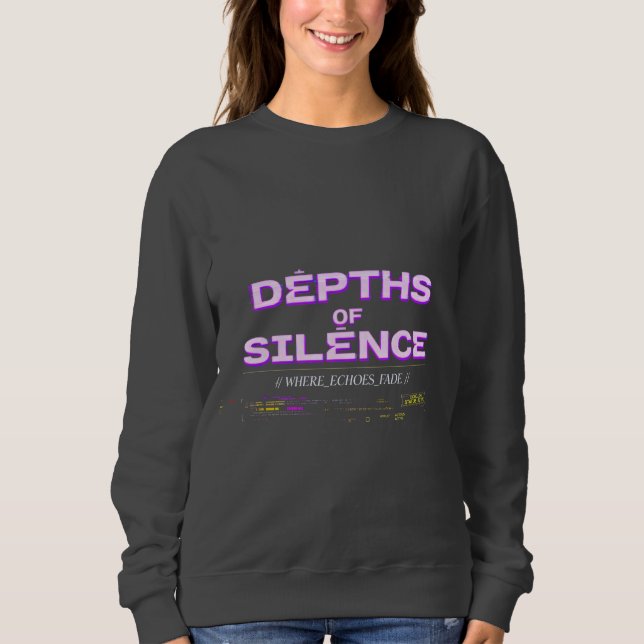 Profondeurs de Silence | Sweatshirt Violet Glitch (Devant)