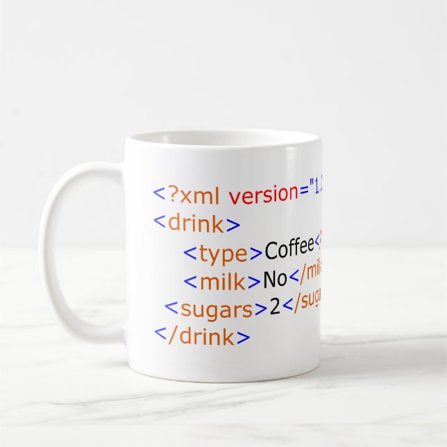 Programmation XML Café Mug (Gauche)