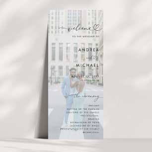 Programme 2 Photos de fond Romantique Coeur Script Mariage c