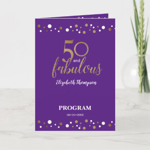Programme 50 et fabuleux cinquantième anniversaire violet