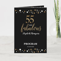 55 and fabulous fiftieth Birthday Program