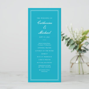 Programme Absolute Classic Script Bright Aqua Mariage