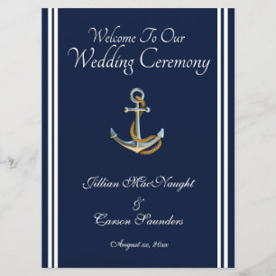 Programme Ancre nautique - Marine & White Mariage Service
