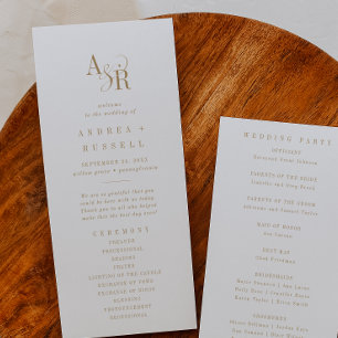 Programme ANDREA Simple Gold Minimal Élégant Mariage formel