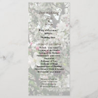 Apple Tree In Bloom Wedding Program