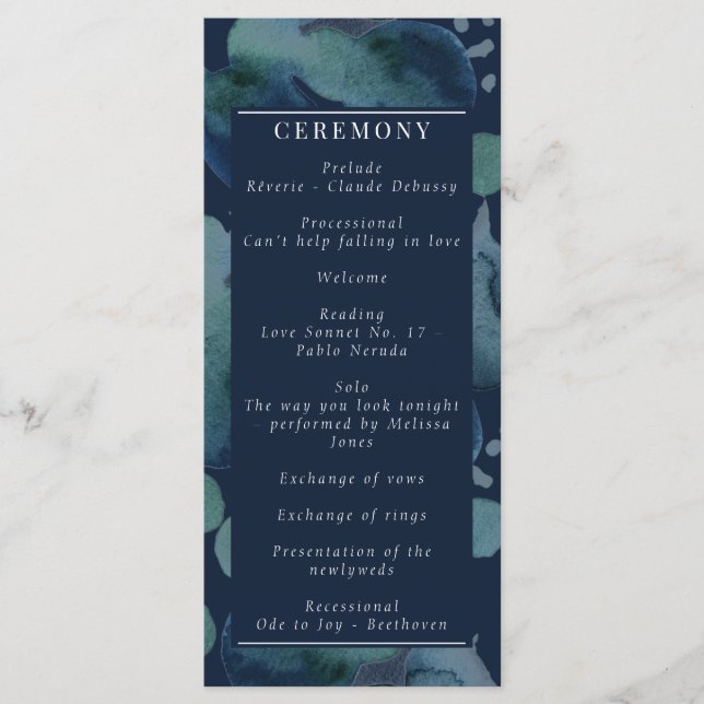 Programme Aquarelle Abstraite Emerald de la marine moderne (Devant)