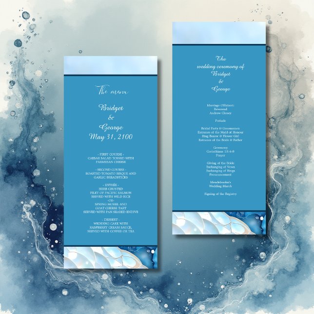 Programme Aquarelle bleue luxueuse Abstraite Pearlescent (Créateur téléchargé)