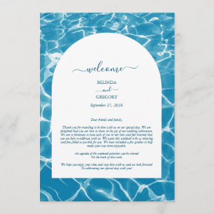 Programme Aquarelle Blue Ocean Beach Mariage Itinéraire