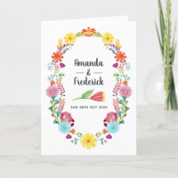 Aquarelle colorée Floral mexicain Fiesta Mariage