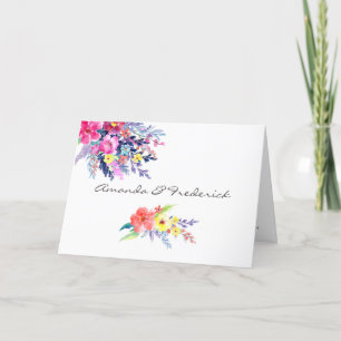 Programme Aquarelle colorée Mariage floral