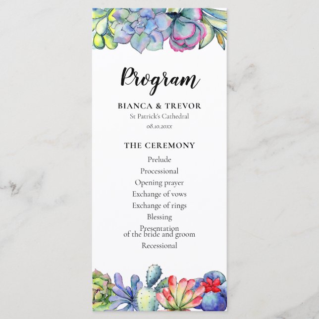 Programme Aquarelle de cactus succulent (Devant)