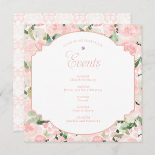 Programme Aquarelle Floral Blush Pink Butfly Party