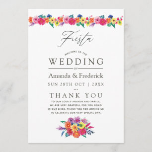 Programme Aquarelle Floral Mariage Fiesta