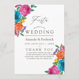 Programme Aquarelle Floral Mariage Fiesta